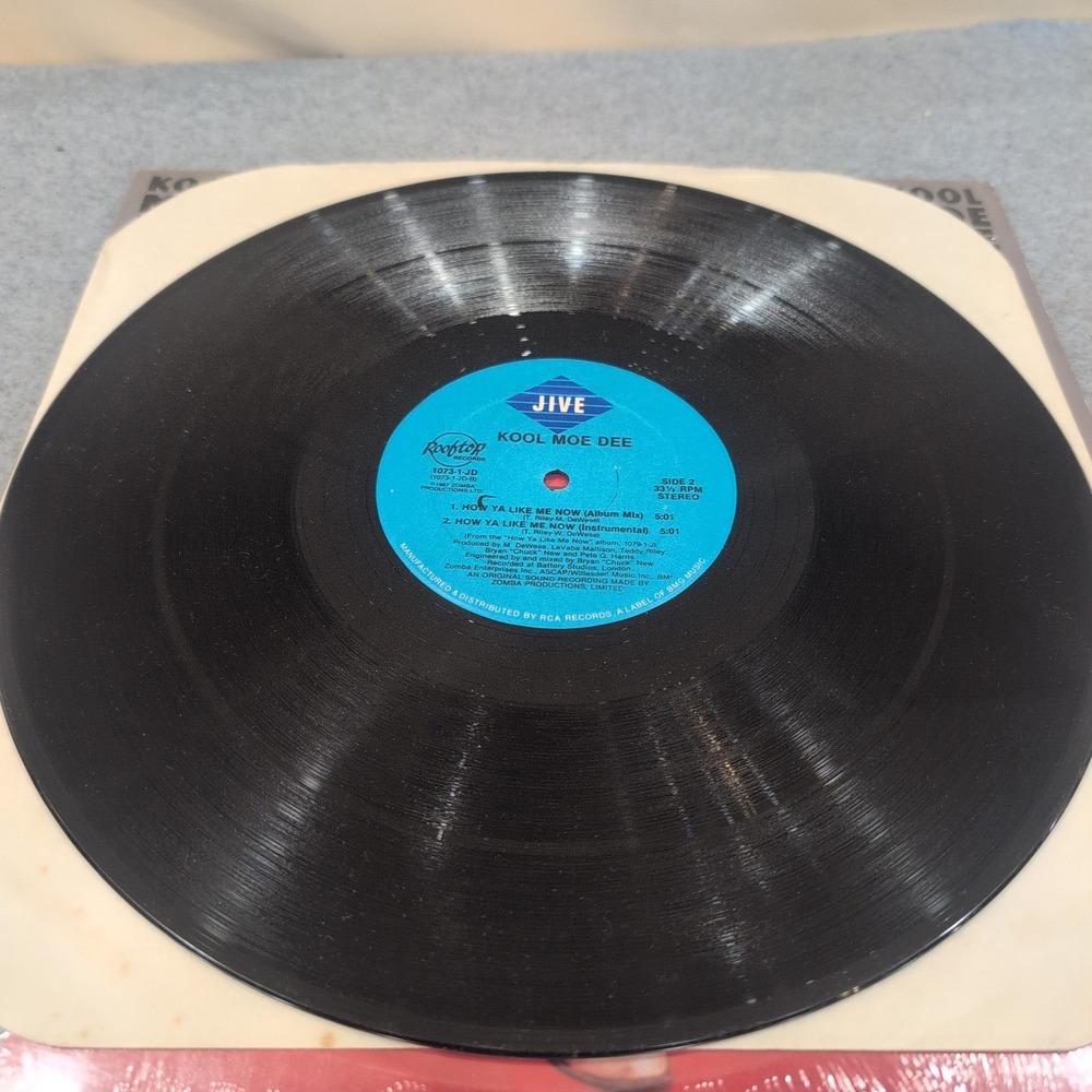 Kool Moe Dee How Ya Like Me Now 12 Vinyl Single 1987 Jive Rooftop 1073-1-JD VG - Picture 5 of 6